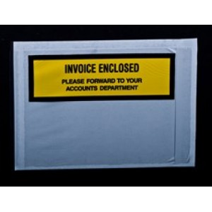 INVOICE ENCLOSED WINDOW FACED POLY ENVELOPES 115X150MM